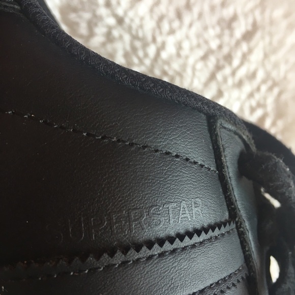 Black Adidas Superstar Sneakers - Picture 4 of 7